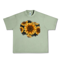 Oil Green sunflower patch Urban Heavy Tee - Jasminsmagicworld