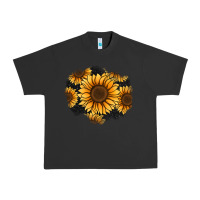 Pigment Black sunflower patch Urban Heavy Tee - Jasminsmagicworld
