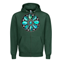 Sports Green turquoise gemstone Zipper Hoodie - JahusDesignShop