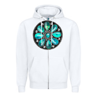 White turquoise gemstone Zipper Hoodie - JahusDesignShop