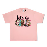 Salmon Let's Go Girls Urban Heavy Tee - FaDigitalArtStudio