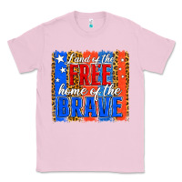 Bubblegum Pink land of the free th of july brushstroke Classic Tee - Jasminsmagicworld