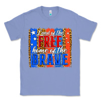 Colony Blue land of the free th of july brushstroke Classic Tee - Jasminsmagicworld