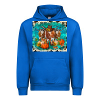 Cobalt fall longhorn cows Urban Hoodie - RanaPortraitStore