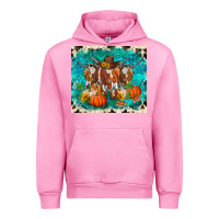 Fuchsia Pink fall longhorn cows Urban Hoodie - RanaPortraitStore