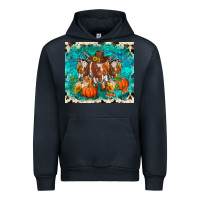 Navy fall longhorn cows Urban Hoodie - RanaPortraitStore