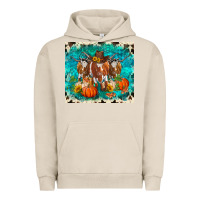 Pigment French Oak fall longhorn cows Urban Hoodie - RanaPortraitStore