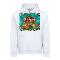 White fall longhorn cows Urban Hoodie - RanaPortraitStore