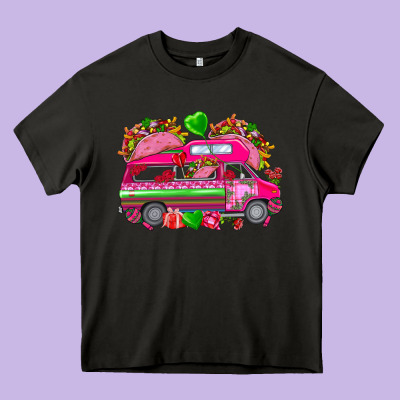Valentine's Day Tacos Truck Mexico Heavy Core Tee Designed By Howdyjamesfarm