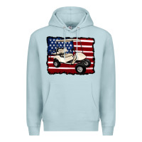 Blue Mist golf cart american flag Premium Hoodie - Artiststas