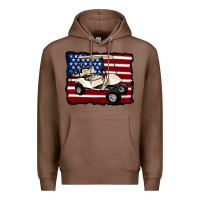 Chestnut golf cart american flag Premium Hoodie - Artiststas