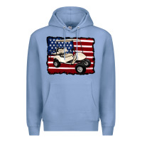 Colony Blue golf cart american flag Premium Hoodie - Artiststas