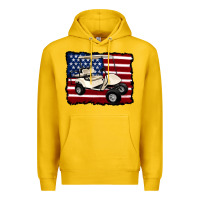 Lemon golf cart american flag Premium Hoodie - Artiststas
