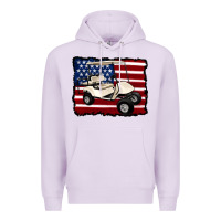 Lilac golf cart american flag Premium Hoodie - Artiststas