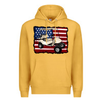 Mustard golf cart american flag Premium Hoodie - Artiststas