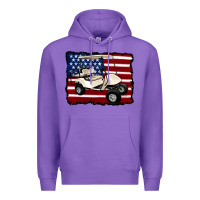 Purple golf cart american flag Premium Hoodie - Artiststas