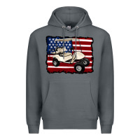 Rock golf cart american flag Premium Hoodie - Artiststas