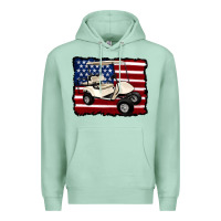 Seafoam golf cart american flag Premium Hoodie - Artiststas