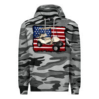 Slate Camo golf cart american flag Premium Hoodie - Artiststas
