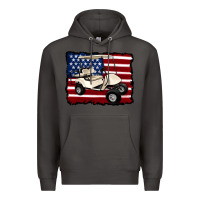 Smoke golf cart american flag Premium Hoodie - Artiststas