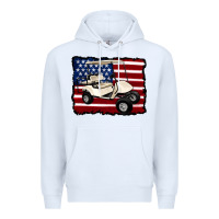 White golf cart american flag Premium Hoodie - Artiststas