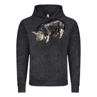 Vintage Black poland china pig Vintage Hoodie - LillyAllenDesigns