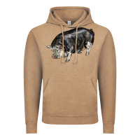 Vintage Coffee poland china pig Vintage Hoodie - LillyAllenDesigns