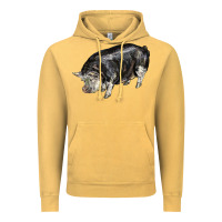 Vintage Mustard poland china pig Vintage Hoodie - LillyAllenDesigns