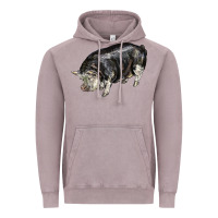 Vintage Zinc poland china pig Vintage Hoodie - LillyAllenDesigns