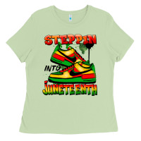 Matcha steppin' into juneteenth Ladies Tee - FaDigitalArtStudio