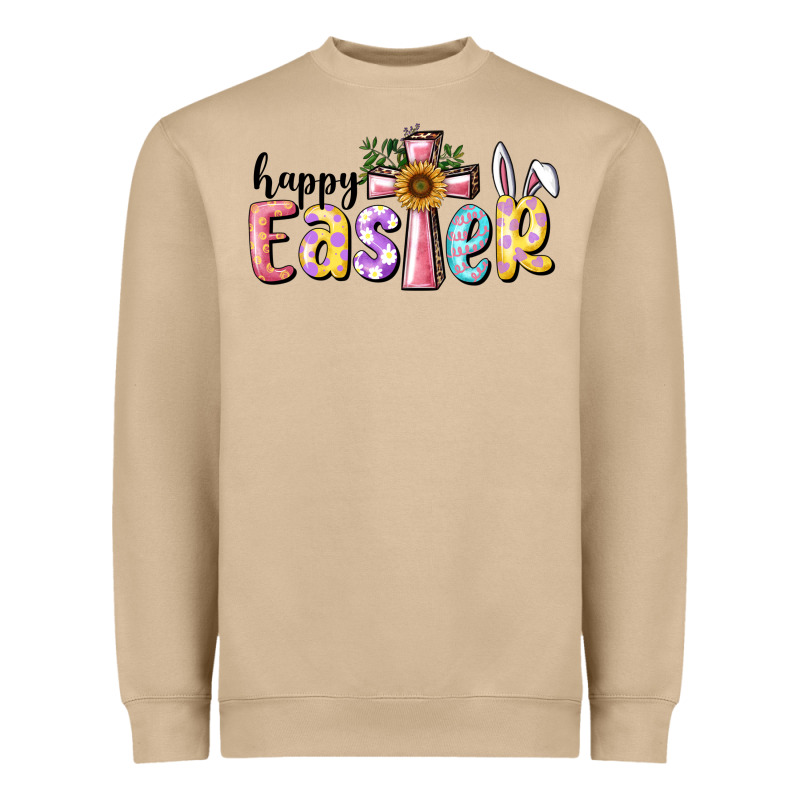 Happy Easter With Cross Heavyweight Sweatshirt by RanaPortraitStore | Teevron