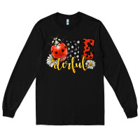 Black onederful wonderful ladybug Long Sleeve Tee - LillyAllenDesigns