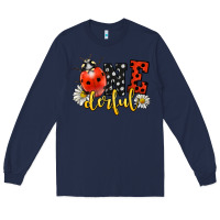 Navy onederful wonderful ladybug Long Sleeve Tee - LillyAllenDesigns