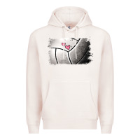 Pale Pink volleyball brushstroke Premium Hoodie - Jasminsmagicworld
