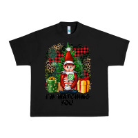 Black I'm Watching You Elf Urban Heavy Tee - FaDigitalArtStudio