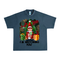 Midnight Navy I'm Watching You Elf Urban Heavy Tee - FaDigitalArtStudio