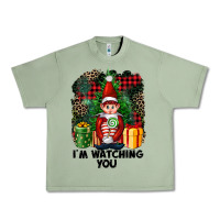 Oil Green I'm Watching You Elf Urban Heavy Tee - FaDigitalArtStudio