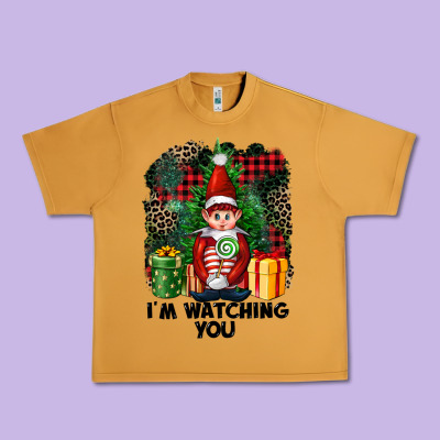 I'm Watching You Elf Urban Heavy Tee Designed By Fadigitalartstudio