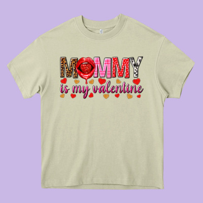 Mommy Is My Valentine Mother's Day Heavy Core Tee Designed By Howdyjamesfarm