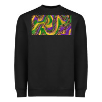 Black Mardi gras colors with leopard Heavyweight Sweatshirt - RanaPortraitStore