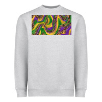 Heather Grey Mardi gras colors with leopard Heavyweight Sweatshirt - RanaPortraitStore