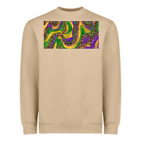 Mushroom Mardi gras colors with leopard Heavyweight Sweatshirt - RanaPortraitStore