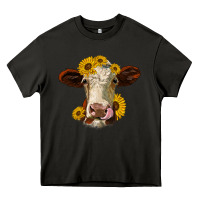 Asphalt hereford cattle sunflowers heifer Heavy Core Tee - Jasminsmagicworld