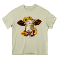 Mossy hereford cattle sunflowers heifer Heavy Core Tee - Jasminsmagicworld