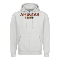 Dove Grey American mom Zipper Hoodie - JahusDesignShop