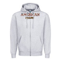 Heather Grey American mom Zipper Hoodie - JahusDesignShop