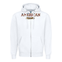 White American mom Zipper Hoodie - JahusDesignShop