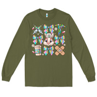 Army Green easter bow Long Sleeve Tee - CowhideDigitalArt