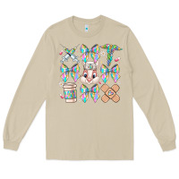 Mushroom easter bow Long Sleeve Tee - CowhideDigitalArt