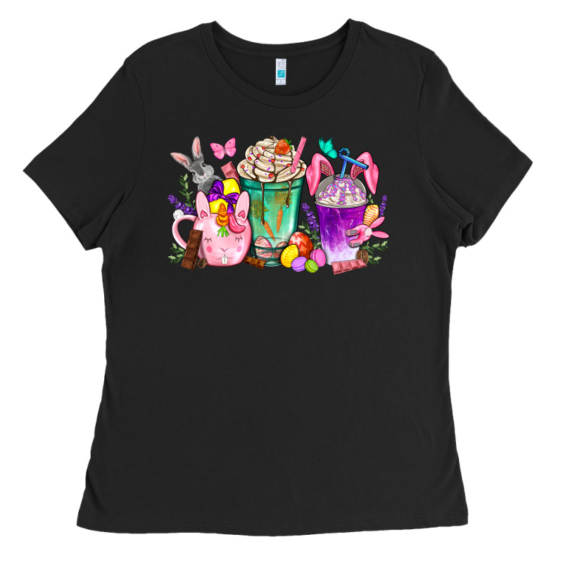 Easter Coffee Cups With Bunny Ladies Tee by BundleAndBundleShop | Teevron